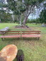 2x outdoor bench seats - 2