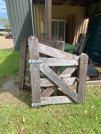 2x solid wooden farm gates