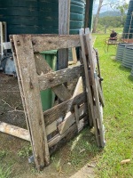 2x solid wooden farm gates - 2