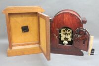 2 Mantle Clocks - 1 in Older Oak Box Converted to Battery - 3