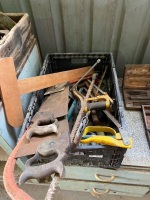 Selection of mixed tools mainly saws