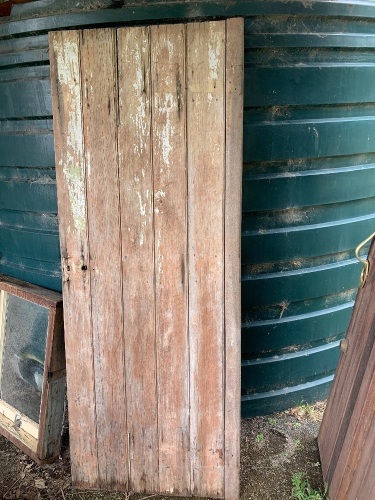 1 rustic tongue and groove timber door