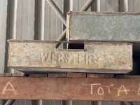 3 galvanised trays 1 marked Websters - 2