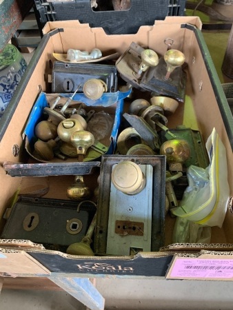 Assorted lot of Vintage door hardware