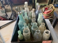 Large collection of various style/colour glass bottles - 4