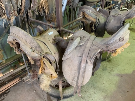 2 stock saddles for restoration or display