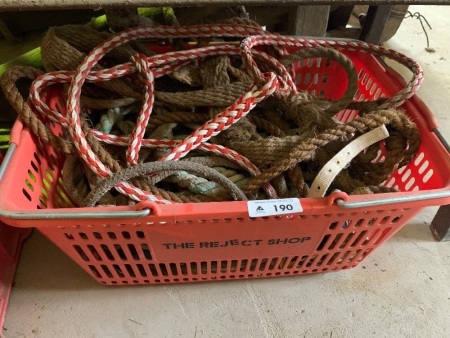 Crate of various style rope halters