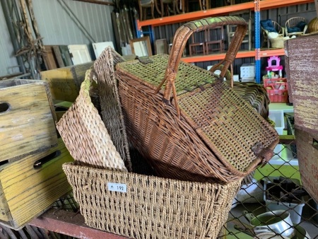 4 cane baskets