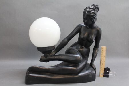 Contemporary Black Lady Lamp