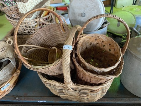 6 cane baskets