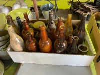 Assorted lot of mostly brown bottles - 3