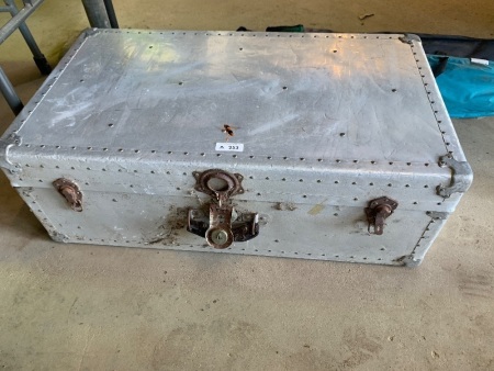 Vintage aluminium trunk