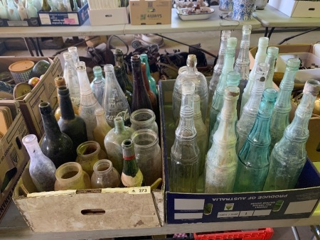 Large lot of assorted bottles 