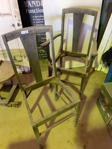 2 wooden chair frames