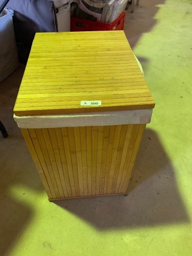 Wooden clothes bin