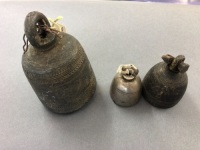 Three Ancient Bronze Temple Bells