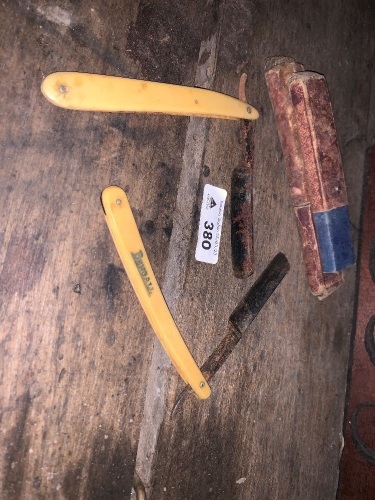 2 antique cut-throat razors