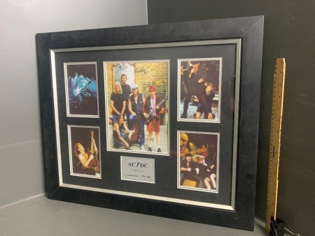 Limited Edition signed ACDC photo board (379/500)