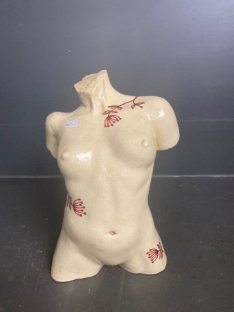 2015 Phil Wiley and Lucy Wiley glazed ceramic female torso