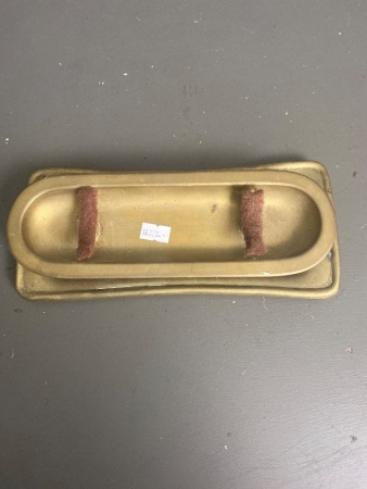 2 x vintage brass pen holders