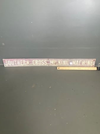 Metal Southern Cross Milking Machine sign