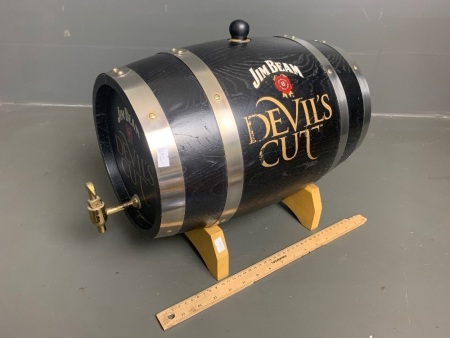 Jim Beam Devil's Cut mini Keg on stand (41x23cm)