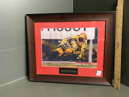 Valentino Rossi framed photograph