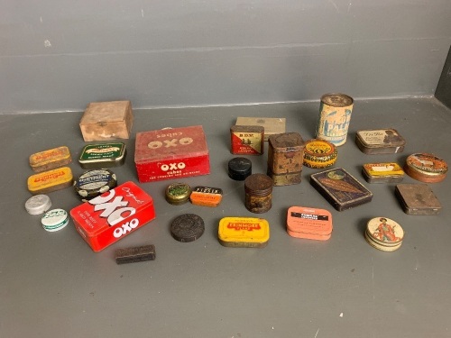 Assortment of tins