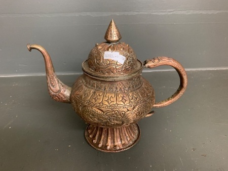 Mid Century Tibetan copper teapot