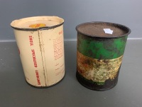 SHELL grease tin Retinax A  & Castrol Castrolease grease tin - 2