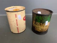 SHELL grease tin Retinax A  & Castrol Castrolease grease tin - 4