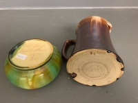 2 x Australian Pottery Bendigo Jug and McHugh bowl 1934 - 5