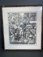 NORMAN LINDSAY signed print 'CIRCUS'