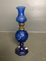 Very cute small blue football shaped kerosene lamp (265) - 2