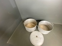 2 large aluminium pots - 3