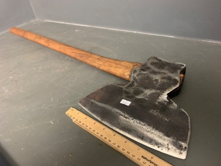 Vintage Broad Axe - 9.5in cut - marked but unsure of maker