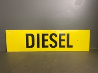 Unleaded / Diesel painted tin sign (1150 x 300) - 2