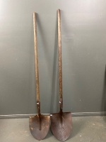 2 Vintage large strong shovels