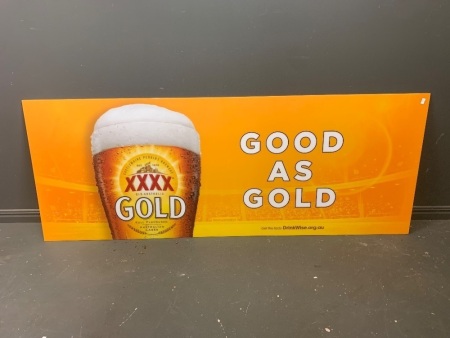 XXXX GOLD Good as Gold perspex sign (1550 x 590)