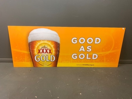 XXXX GOLD Good as Gold perspex sign (1550 x 590)