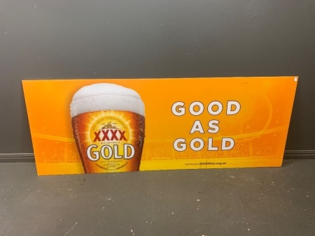 XXXX GOLD Good as Gold perspex sign (1550 x 590)