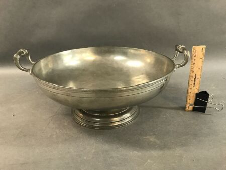 Large Vintage Italian Pewter Bowl