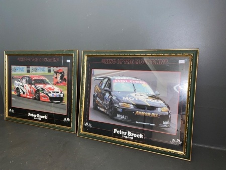 2x King of the Mountain Peter Brock photos ( one with crack in glass)