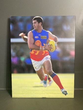 Full sized mounted AFL photo of Bisbane Lions Captain Johnathon Brown (540x700)