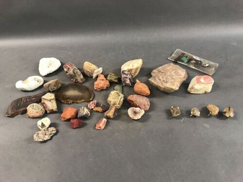 Box Lot of Asstd Rocks, Agates, etc