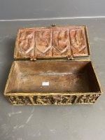 Antique 4kg bronze church relic/jewellery box - 3