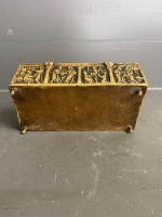 Antique 4kg bronze church relic/jewellery box - 4