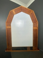 Extra large wooden gothic style hanging mirror - 2