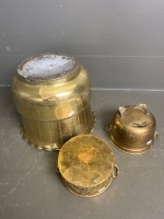 3 brass planters - 2