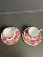 Royal Albert Old English Rose trios x 2 - 2